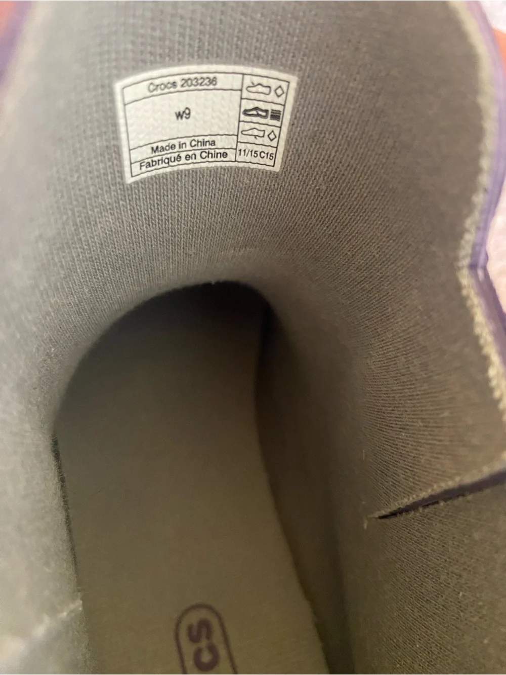CROCS Purple Multi-Color Short Rain Boots